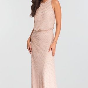 Adrienne Papell pink sequin dress